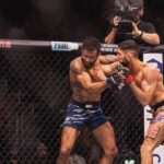 Mike Davis battles Fares Ziam in their lightweight fight during the UFC Fight Night: Adesanya v Imavov event at anb Arena on February 1, 2025 in Riyadh, Saudi Arabia. ( PxImages) Riyadh Saudi Arabia - ZUMAp175 20250201_zsa_p175_141 Copyright: xDannyxPerezx