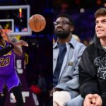 LeBron James (L), Cooper DeJean (R)