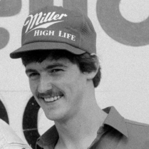 Davey Allison after Bobby won the Mello Yello 300 NASCAR Motorsport USA Busch Grand National Series race at Charlotte Motor Speedway in Harrisburg NC. NASCAR Motorsport USA 1984 MAY 26 Mello Yello 300 Icon951052684012202 EDITORIAL USE ONLY