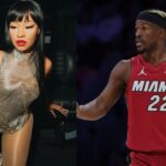 Nicki Minaj (L) and Jimmy Butler (R)