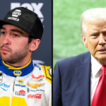 Chase Elliott (L) and Donald Trump (R). Image Credits: Imagn.
