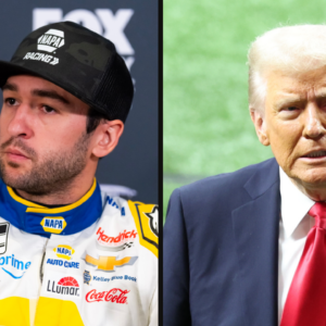 Chase Elliott (L) and Donald Trump (R). Image Credits: Imagn.