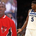 Michael Jordan (L) and Anthony Edwards (R)