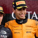 F1 Grand Prix of Great Britain - Qualifying Pedro of PREMA, Zane Maloney of Barbados and Rodin Motorsport, Andrea Kimi Antonelli of Italy and PREMA Racing and Gabriel Bortoleto of Brazil