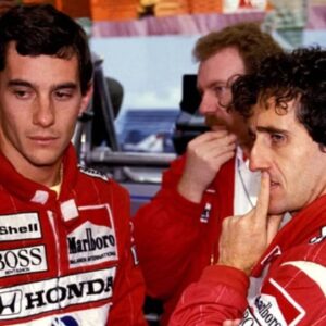 Alain Prost (F) and his team mate Ayrton Senna (BR), McLaren MP4 5 at Monaco in 1989. Monte Carlo Monaco