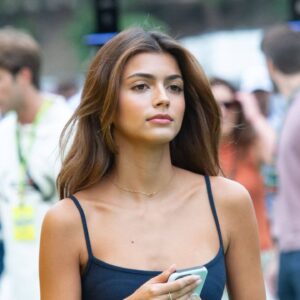 10 Pierre Gasly (FRA) girlfriend Kika Cerqueira Gomes BWT Alpine F1 TEAM seen in the paddock during Aramco Formula 1 Spanish Grand Prix from June 21 to 24 in Barcelona, Spain on June 23 2024