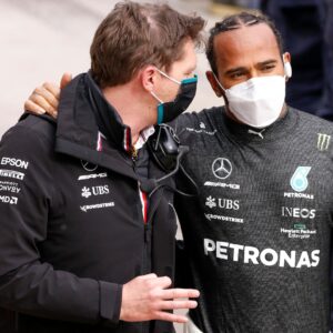 James Vowles (GBR, Mercedes-AMG Petronas F1 Team), 44 Lewis Hamilton (GBR, Mercedes-AMG Petronas F1 Team), F1 Grand Prix of Emilia Romagna at Autodromo Enzo e Dino Ferrari on April 18, 2021 in Imola, Italy.