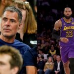 Rob Pelinka (L), LeBron James (R)