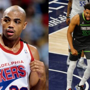 Charles Barkley (L), Karl-Anthony Towns (R)