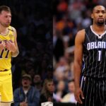 Luka Doncic(L) and Gilbert Arenas(R)