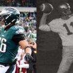 Saquon Barkley (L); Norm Van Brocklin (R)