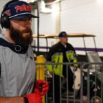 New England Patriots wide receiver Julian Edelman (11) enters the stadium prior to the game between the Baltimore Ravens and the New England Patriots at M&T Bank Stadium.