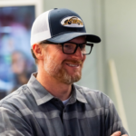 Feb 14, 2025; Daytona Beach, Florida, USA; NASCAR Cup Series team owner Dale Earnhardt Jr during practice for the Daytona 500 at Daytona International Speedway. Mandatory Credit: Mark J. Rebilas-Imagn Images