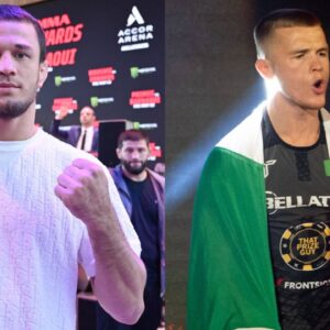 Usman Nurmagomedov (L), Paul Hughes (R)