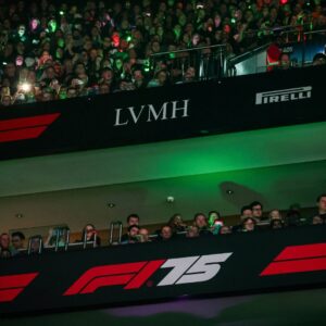 F1 - F1 75 LIVE AT THE O2 LVMH and F175 logo during the F1 75 Live at The O2, F1 2025 season Launch event, on February 18, 2025 in London, United Kingdom