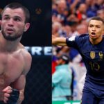 Umar Nurmagomedov (L), Kylian Mbappe (R)