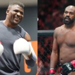 Francis Ngannou (L), Jon Jones (R)
