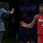 Kevin Garnett (L) and Jimmy Butler (R)