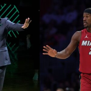 Kevin Garnett (L) and Jimmy Butler (R)