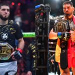 Islam Makhachev (L), Ilia Topuria (R)