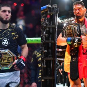 Islam Makhachev (L), Ilia Topuria (R)