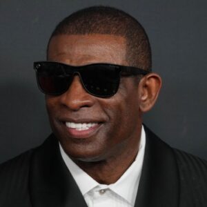 Deion Sanders on the red carpet before Super Bowl LIX NFL Honors at Saenger Theatre.