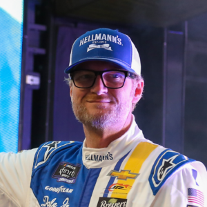 NASCAR Xfinity Series driver Dale Earnhardt Jr. (88) during driver introductions at Bristol Motor Speedway.
