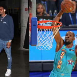 Lou Williams (L), Kevin Durant (R)