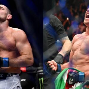 Sean Strickland (L) Dricus Du Plessis (R)