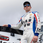 Feb 15, 2025; Daytona Beach, Florida, USA; NASCAR Xfinity Series driver Connor Zilisch during qualifying for the United Rentals 300 at Daytona International Speedway. Mandatory Credit: Mark J. Rebilas-Imagn Images
