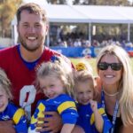 Matthew and Kelly Stafford with their kids.