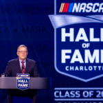 Ralph Moody III accepts the award for his father Former driver Ralph Moody as he is inducted into the 2025 NASCAR Hall Of Fame at Charlotte Convention Center Crown Ballroom.