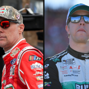 Kevin Harvick (L) and Brad Keselowski (R)