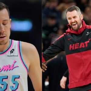 Duncan Robinson (L) and Kevin Love (R)