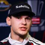 Nov 9, 2024; Avondale, Arizona, USA; NASCAR Truck Series driver Corey Heim during Championship 4 Media Day at Phoenix Raceway. Mandatory Credit: Mark J. Rebilas-Imagn Images