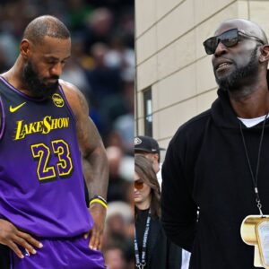 LeBron James(L) and Kevin Garnett(R)