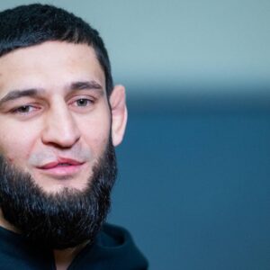 Thetchen UFC superstar, Khamzat Chimaev comes to Paris for support tchetchen fighter, Aboubacar Youssounov. Levallois Palais des sports Marcel Cerdan France