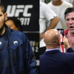 Khabib Nurmagomedov (L), Chael Sonnen (R)