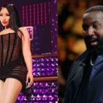 Nicki Minaj (L) and Kendrick Perkins (R)