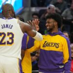 LeBron and Bronny James NBA: Los Angeles Lakers at Golden State Warriors