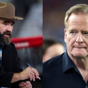 Jason Kelce and Roger Goodell