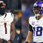 Ja'Marr Chase (L); Justin Jefferson (R)