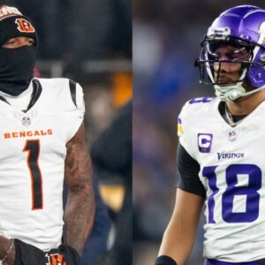 Ja'Marr Chase (L); Justin Jefferson (R)