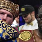 Canelo Alvarez (L), Terence Crawford (R)