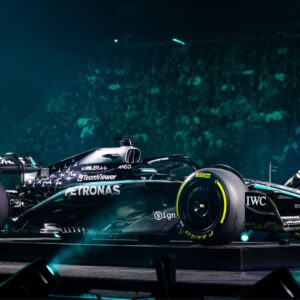 Mercedes AMG F1 Team W16, portrait, during the F1 75 Live at The O2, F1 2025 season Launch event, on February 18, 2025 in London