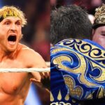 Logan Paul (L), Canelo Alvarez (R)