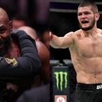Jon Jones (L), Khabib Nurmagomedov (R)