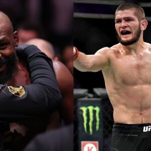 Jon Jones (L), Khabib Nurmagomedov (R)
