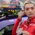 Natalie Decker gets ready for her qualifying run, Saturday, February 17, 2024 for the United Rentals 300 at Daytona International Speedway.