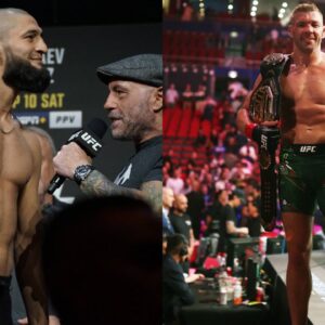 Khamzat Chimaev (L), Dricus Du Plessis (R)